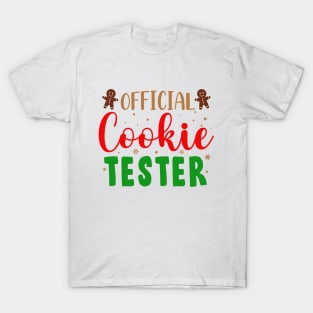 Official Cookie Tester Christmas Baking Team Gift T-Shirt